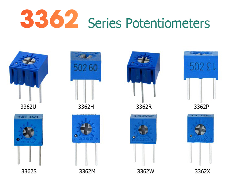 Lorida RM065 RM-065 100 200 500 1K 2K 5K 10K 20K 50K 100K 200K 500K 1M Ohm Trimpot Trimmer Potentiometer Variable Resistor