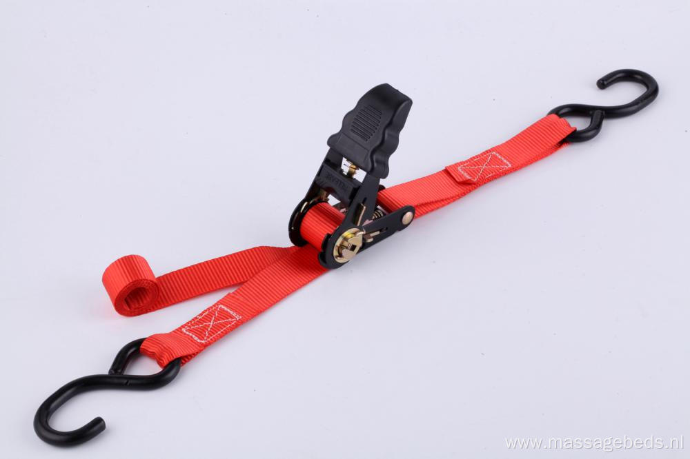 Ergonomic Handle Ratchet Tie Down Straps with S Hooks