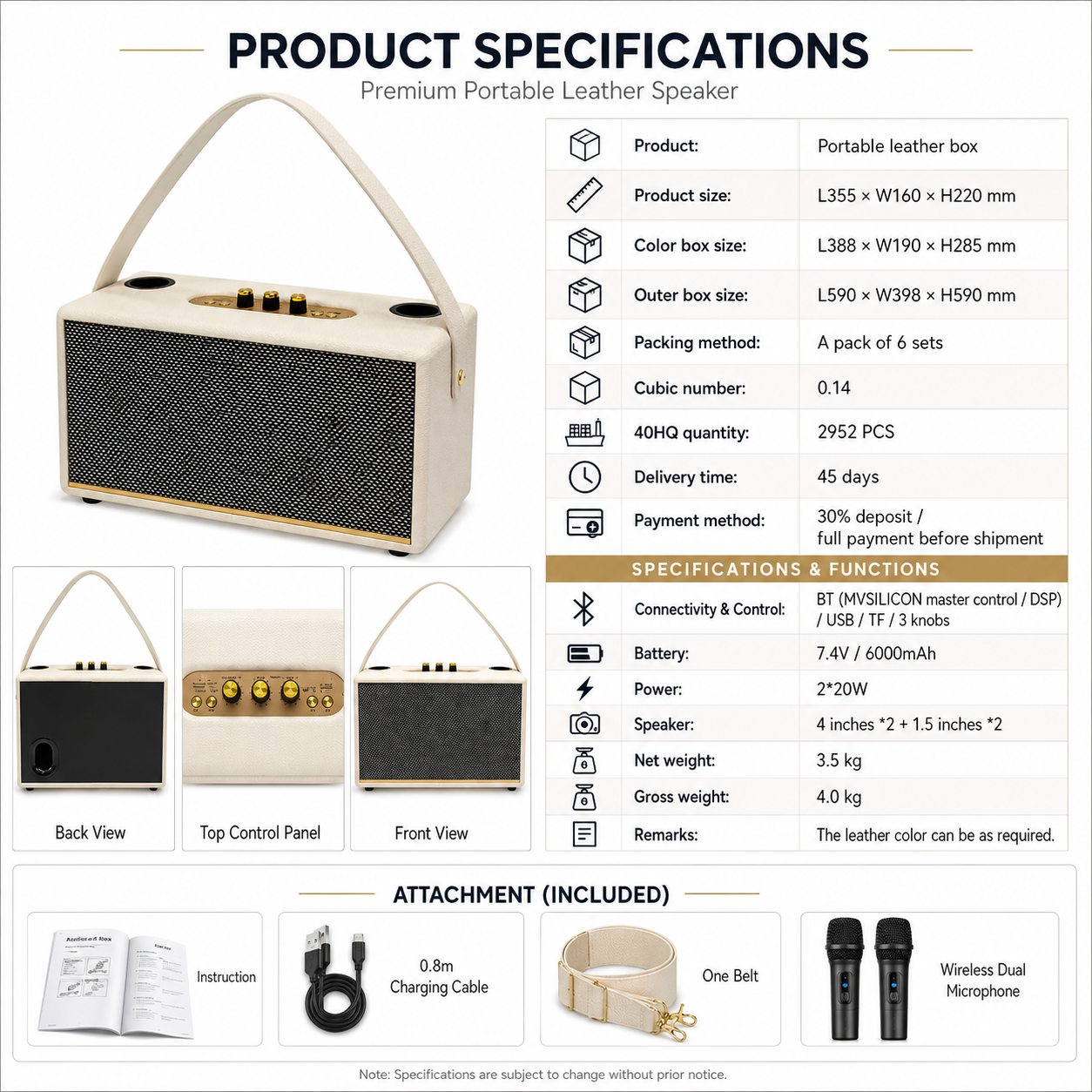 40W şarj edilebilir karaoke hoparlörü 40W rechargeable karaoke speaker