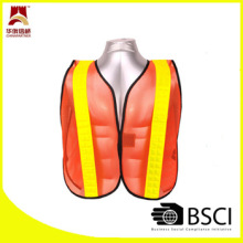 Fluorescent mesh polyester safety vest