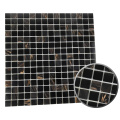 Gold line modern Agate black glass mosaic tiles