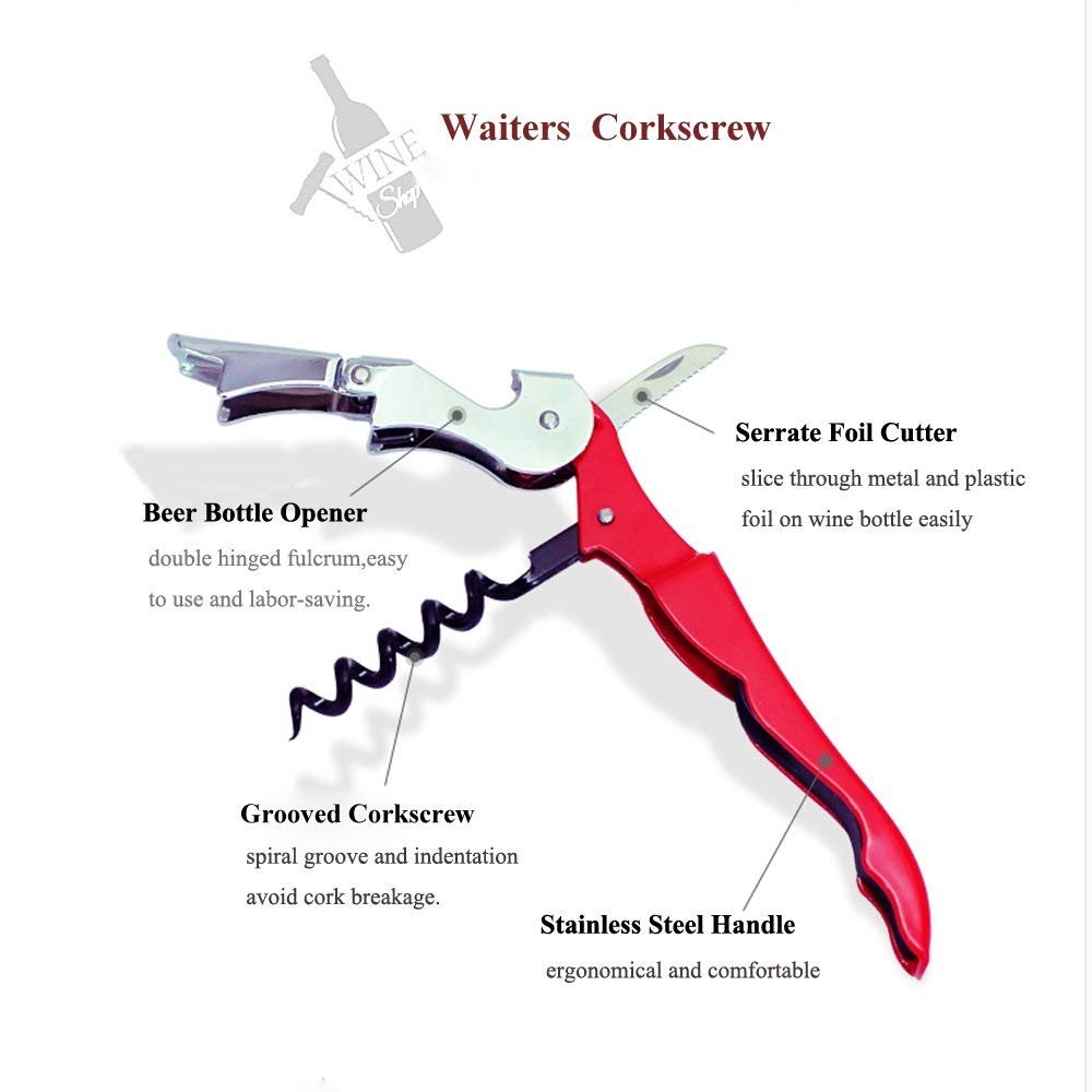 Premium All-In-One Waiters Corkscrew Bottle Opener For Beer