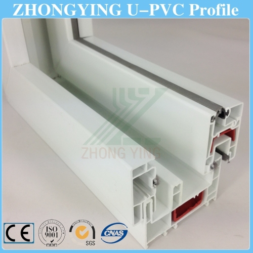 60mm white casement window pvc window inserts profile