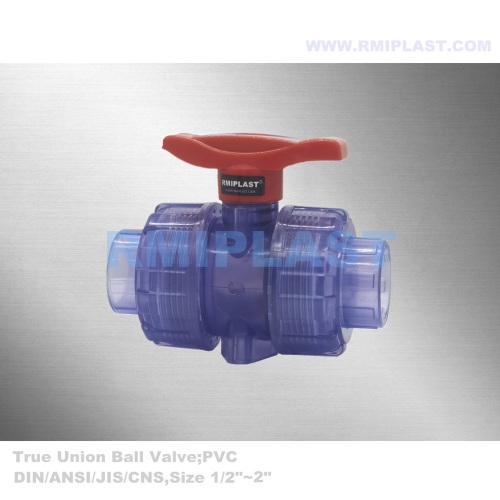 Clear PVC Ball Valve Din Ansi Jis