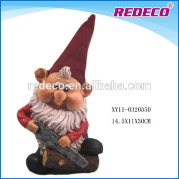 Resin garden gnome statue