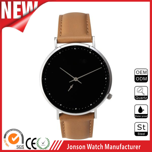 Custom mens genuine leather watch strap watch chronograph