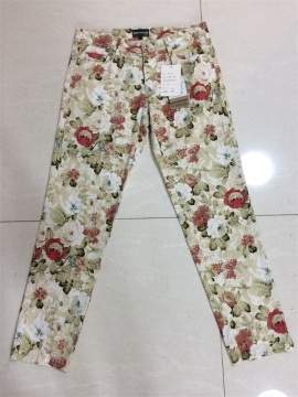 Lady's Casual Print Pants