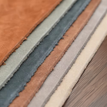 Hot Sale Genuine Cowhide Leather Fabric - Orange Suede for Shoes, Belts, and Sofas