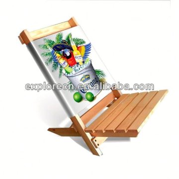 LEISURE SOLID FOLD UP WOODEN BEACH CHAIR