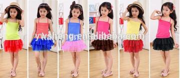 wholesale baby girls dance short tutu skirts girls chiffon lace skirts perfomance children fluffy skirt tutu skirt