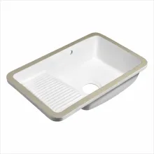 Integrated Balcony Laundry Cabinet with Basin and Under Counter Ceramic Sink with Washboard