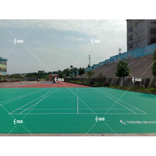 มืออาชีพ Soft Connection PP Interlocking Sport Flooring