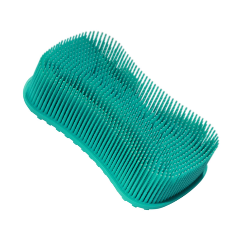 Brosse de douche en silicone à poils naturelle douce