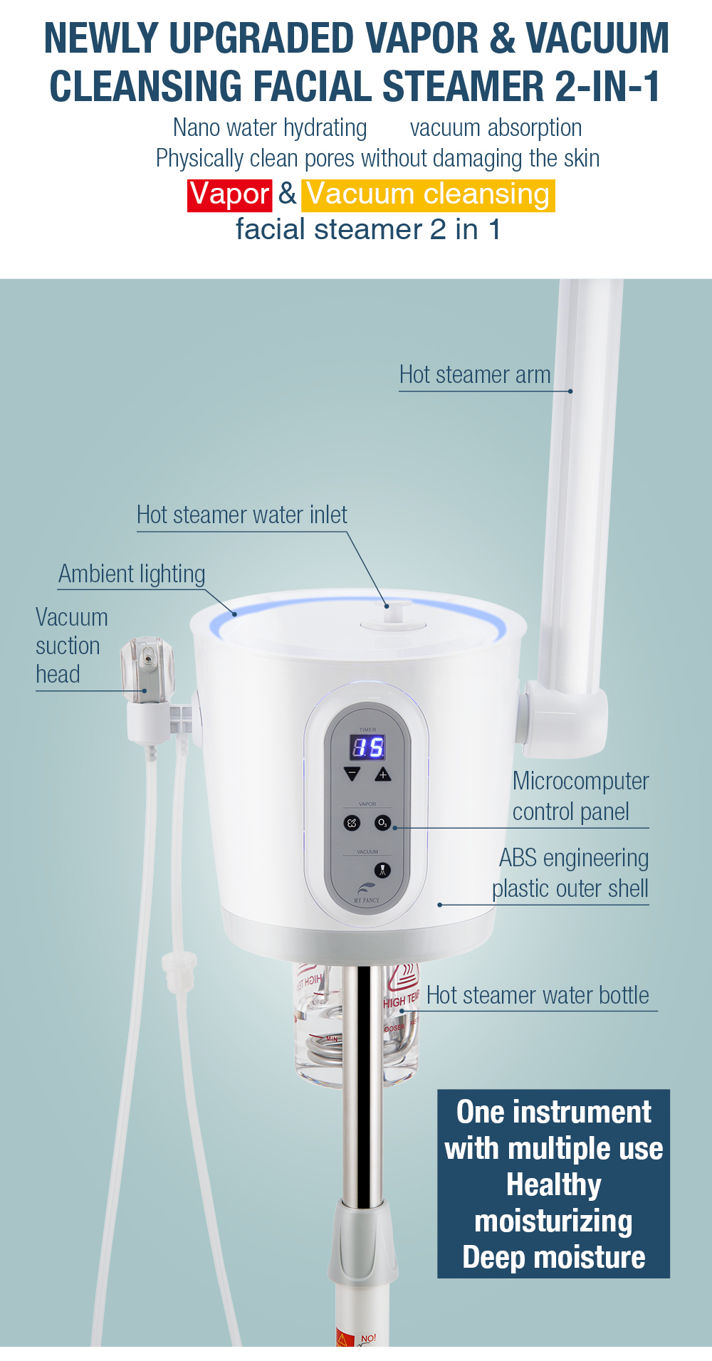 vaporizador para cara y nariz face and nose steamer