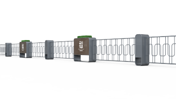 OEM Modular Cultural themed landscape municipal guardrails