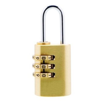 Travel Brass lock/ 3-dial brass lock/Brass Combination Lock