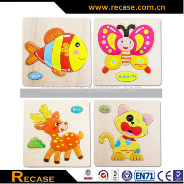 Animal 3d Wood Jigsaw Puzzle Wooden Teaching and Learning Animal Jigsaw