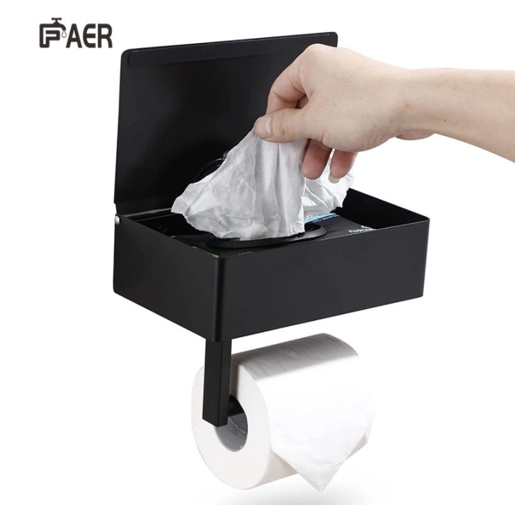 Multifunctional Bathroom Tissue Box without Holes