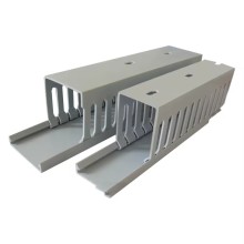 Eco-Friendly Custom 80*35mm Open Slotted Gray Electrical Flexible Single Piece Segmented End Piece Raceway Duct