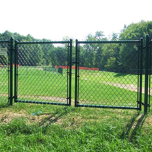 Fence gate post leaning