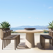 Modern Luxury Rustic Garden Set with Terra-Cotta Planter