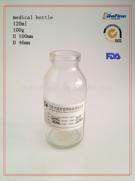 120ml clear medical cheap glass bootles Packaging potion