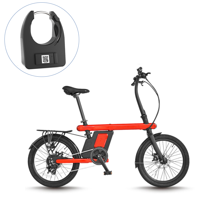 Omni New smart RFID lock QR code scan unlock OGB1Smart bicycle lock with two unlock ways GPS GPRS BLE App