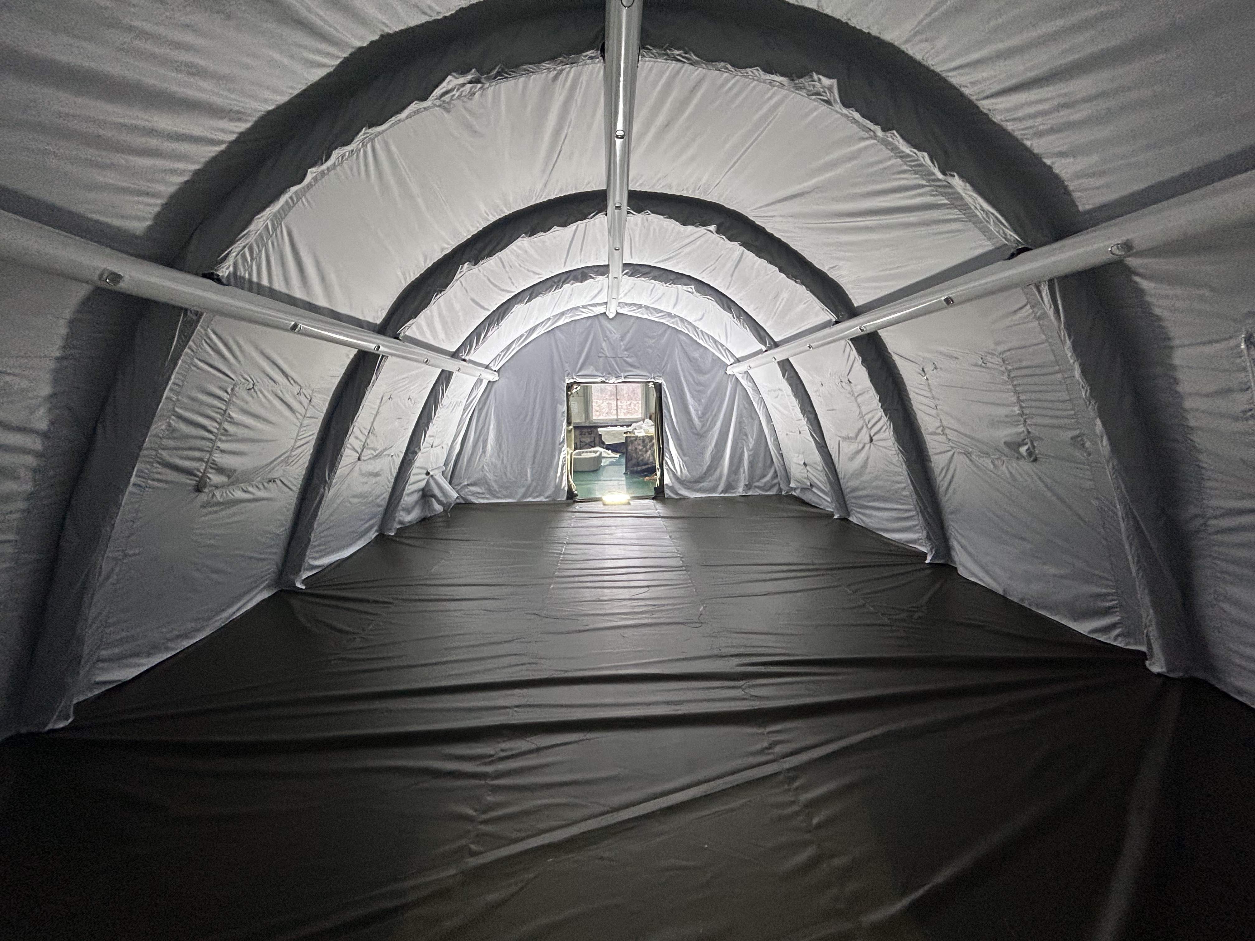 HP inflatable tent inside HP inflatable tent inside