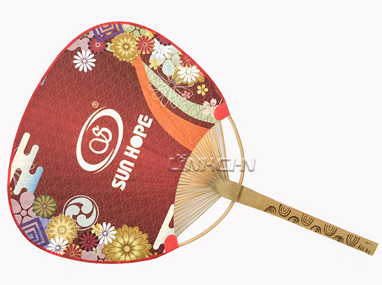 wholesale fancy bamboo craft paper round hand fans