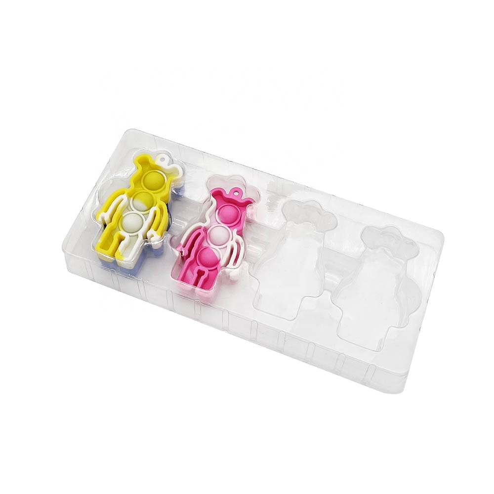 Thermoforming rectangle stackable toy plastic tray