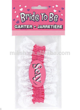 HEN-0051 wholesale Bride To Be Badge Hen Night Party Lace Garter