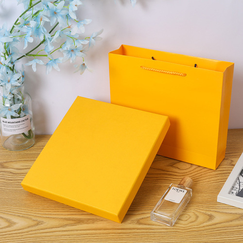 Custom Printed Yellow Cardboard Boxes Notebook Gift Box