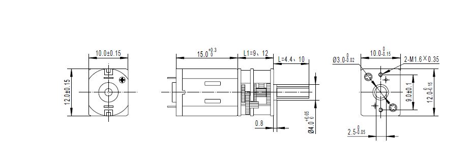 toy motor metal gear motor 12mm 3v with long flat shaft