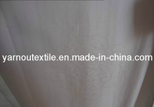 White Cotton Jacquard Sateen Grey Fabric (YNM013)