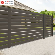 Customizable Courtyard Garden Fence: Easy Maintenance Aluminum Slat Fence
