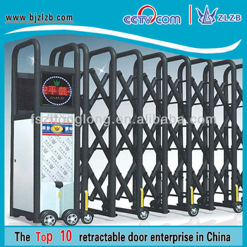 Foldable gate home retractable aluminum fencing and gates