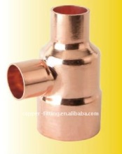 coupling with dimpled CxCxC copper pipr fitting TEE