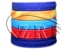 Custom Embossed Silicone Bracelets