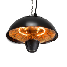 1500W Round Halogen Tent Ceiling Heater with LED Light - IP24