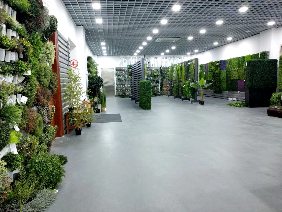 UV Protected Artificial Plants for Outdoor PE Plastic Green Wall Panel 80X80cm 51336