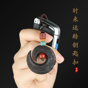 Wholesale Handmade Nepal Buddhist Ebony Mantra Pendant Necklace with Classical Aesthetics and Feng Shui Blessing