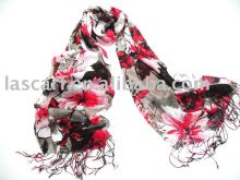 fashion shawl necklace with bright pattern