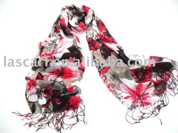 fashion shawl necklace with bright pattern