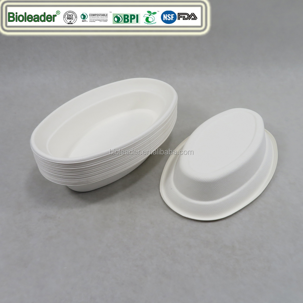 Wholesale Ribbed Biodegradable Disposable Eco-friendly Sugarcane Bagasse Plates