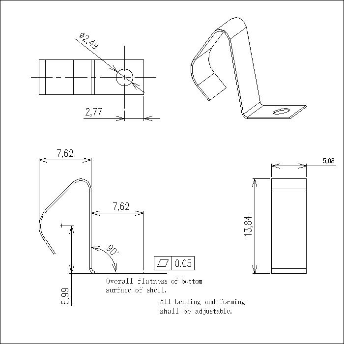 Cellbatterikontakter5231 BS-M-SI-X-5231