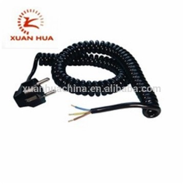 Curly power cord with VDE UL