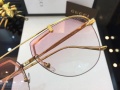 Diseño de moda Oval Semi-sin montura gafas de sol para mujeres