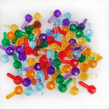 Ceramic Christmas Tree Replacement Lights Bulbs Multicolor Plastic Polyhedral Ball Ornaments Vintage Poly Ball Lights