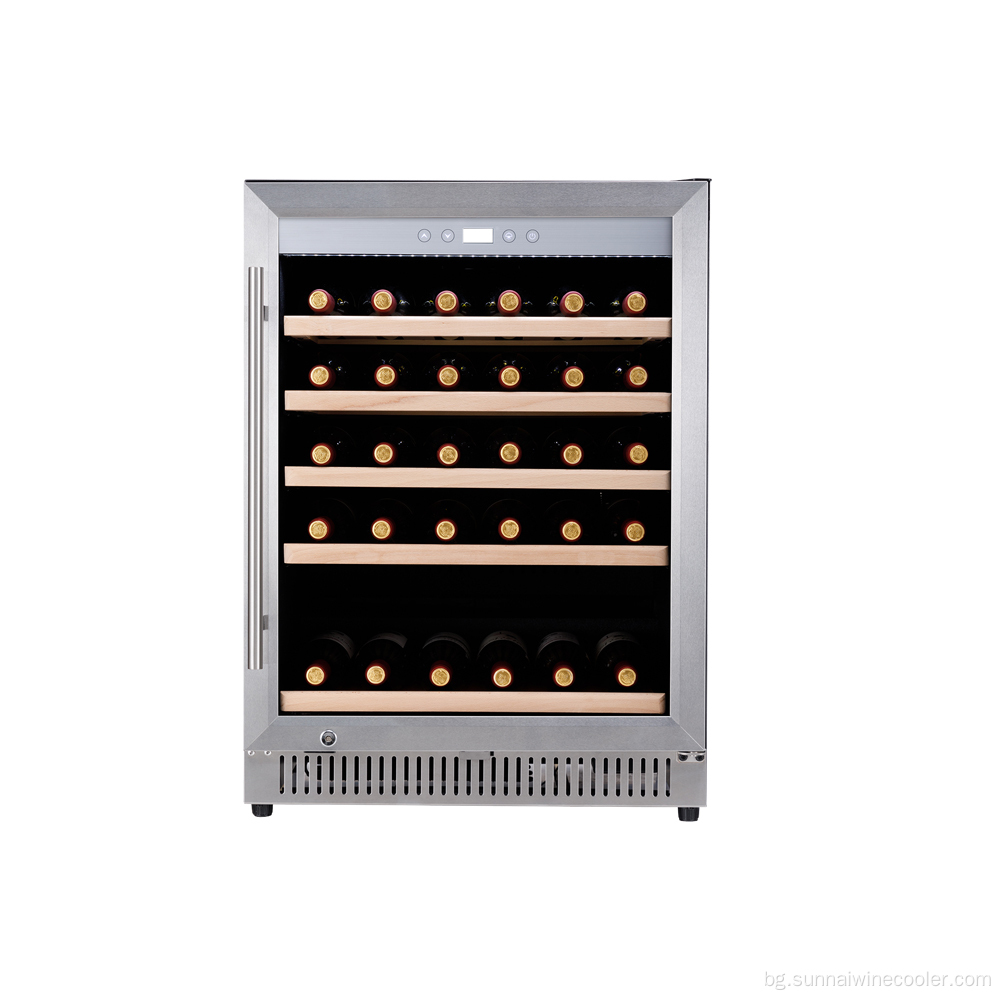 Компресор цифров дисплей 118L вграден охладител за вино