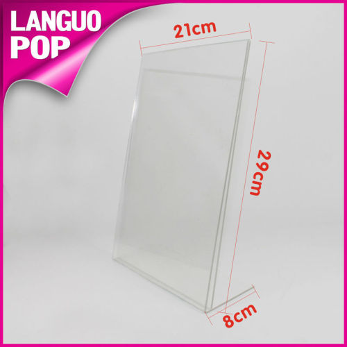 A4 wall mount poster acrylic menu holder